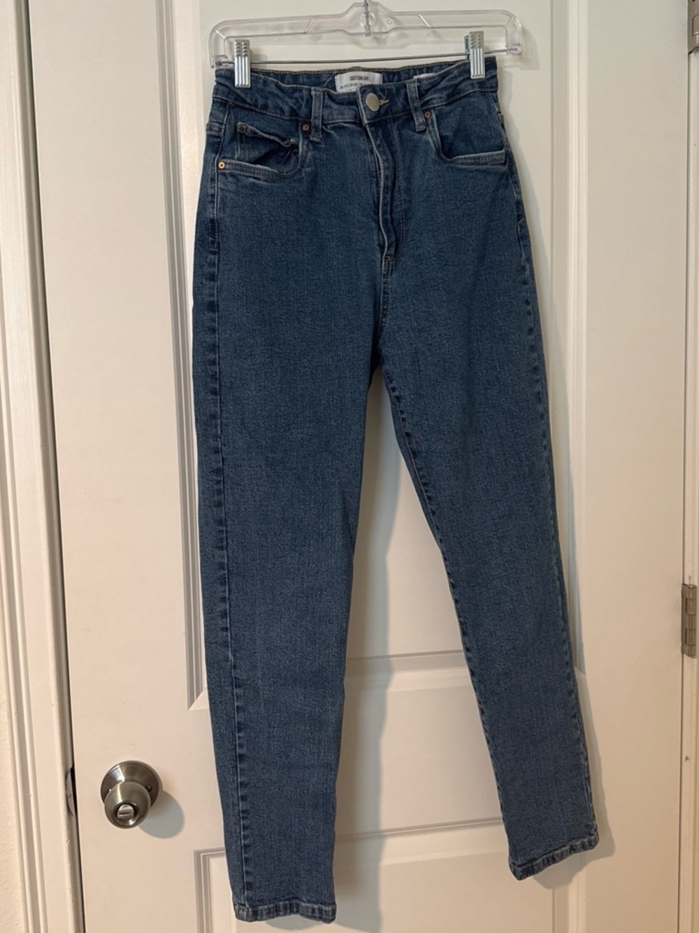 Cotton On Dark Blue High-Rise Mom Jeans